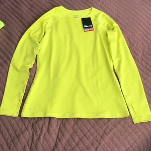Nike pro high visibility long sleeve thermal shirt